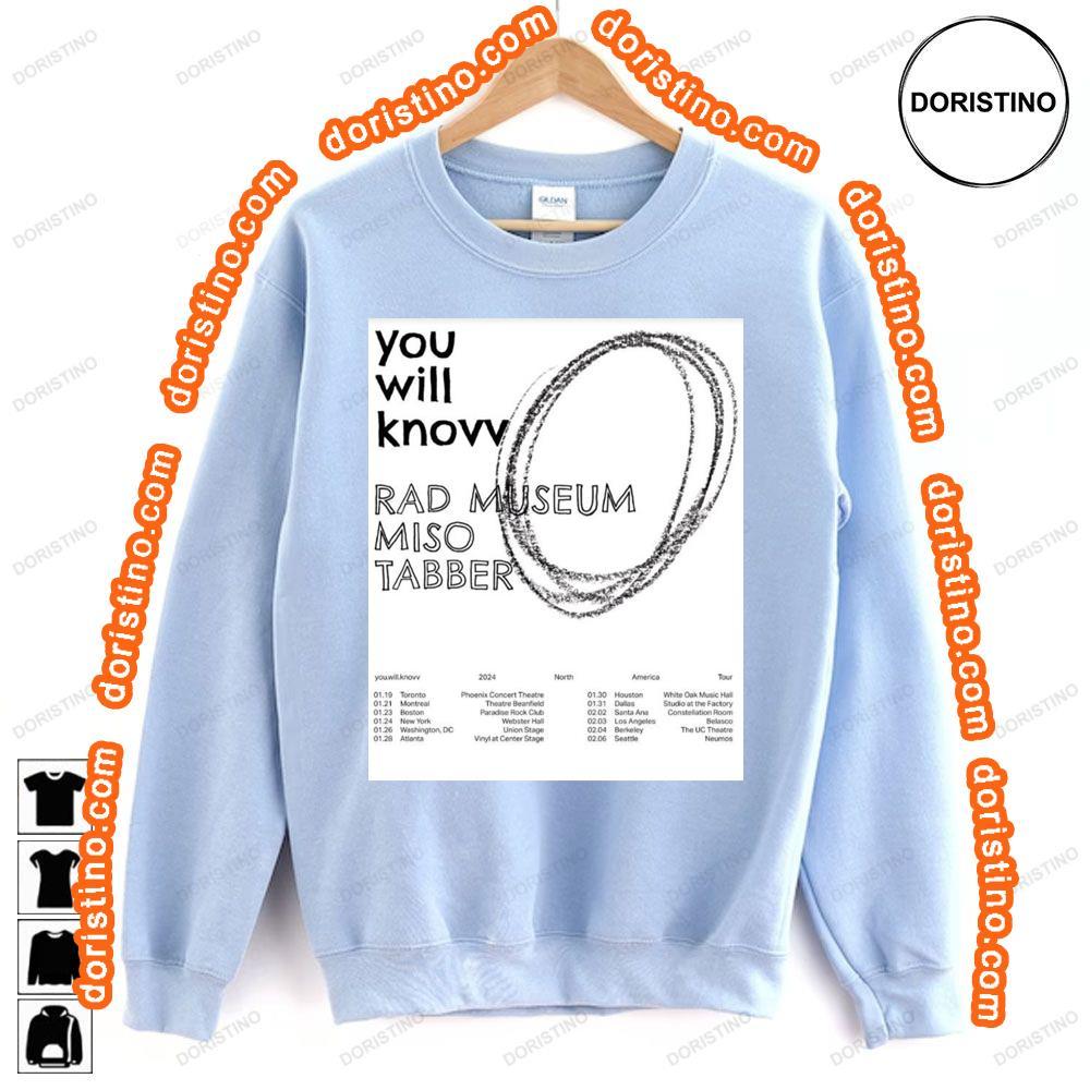 Rad Museum 2024 Tour Dates Sweatshirt Long Sleeve Hoodie