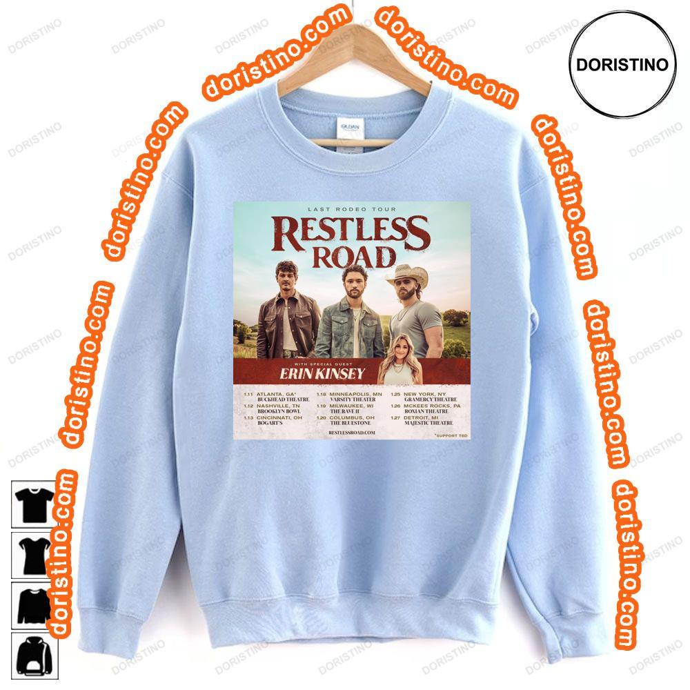 Restless Road 2024 Tour Dates Sweatshirt Long Sleeve Hoodie