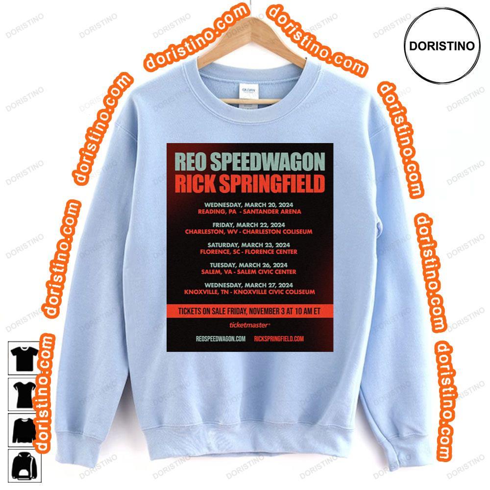 Rick Springfield Tour 2024 Dates Tshirt Sweatshirt Hoodie