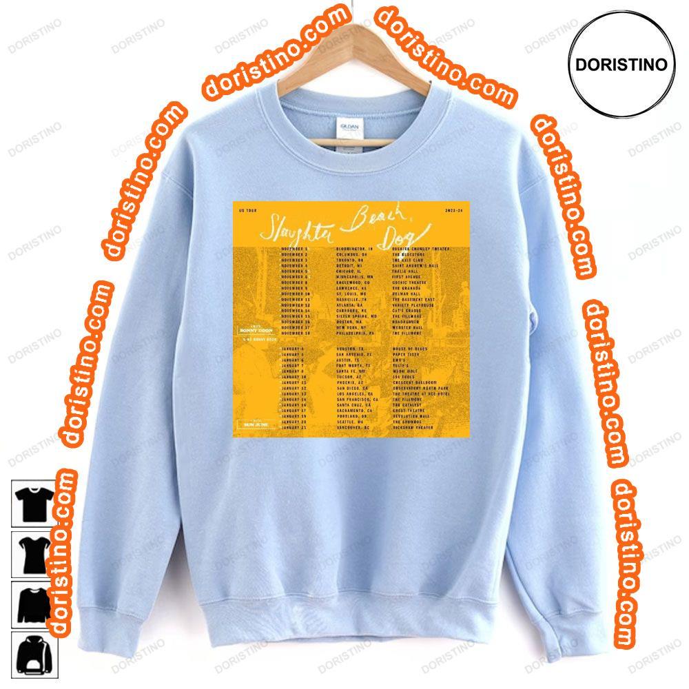 Slaughter Beach Dog Sun June Tour 2024 Date Sweatshirt Long Sleeve Hoodie