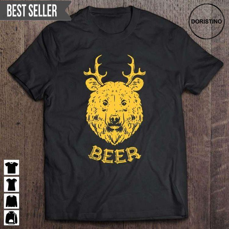 Bear Deer Beer Funny Drinking Hunting Camping Dad Uncle Fathers Day Unisex Doristino Trending Style