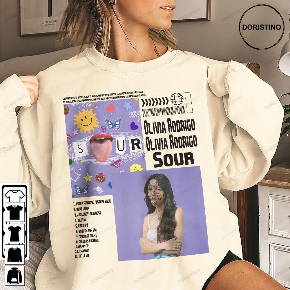 Olivia Rodrigo Sour New Album Vintage Bootleg Inspired Olivia Rodrigo Graphic Unisex New Album Singer Music 2023 Awesome Shirts