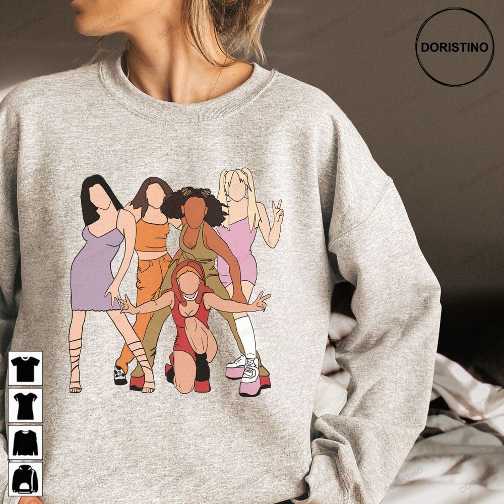 Spice Girls Graphic Spice Girls 90s Crewneck Spice World 90s Graphic Limited Edition T-shirts