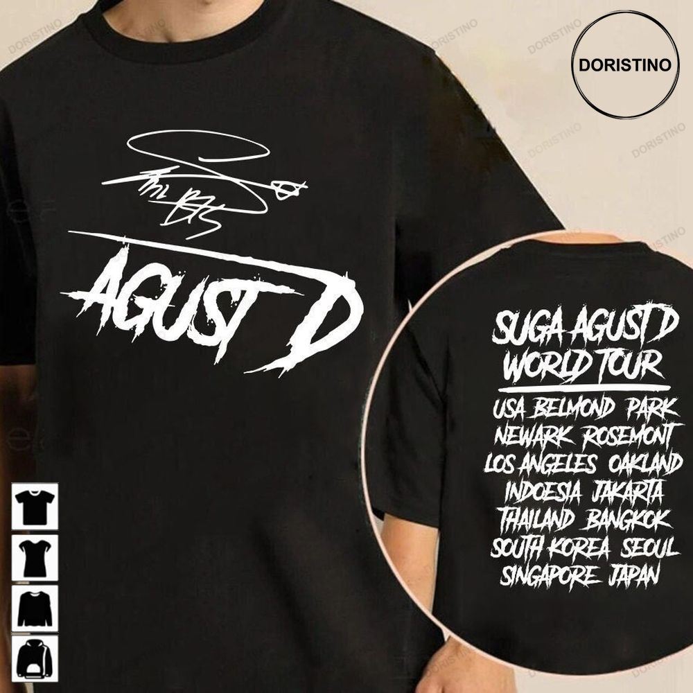 Suga Min Yoongi Vintage Tee Bts Yoongi Bts Agust D World Tour Kpop Gift Kpop Unisex Limited Edition T-shirts