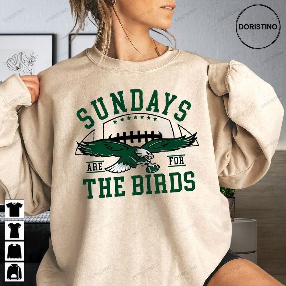 Sundays Are For The Birds Philadelphia Football Crewneck Eagles Philly Football Vintage Philadelphia Trending Style