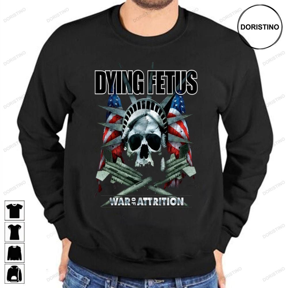 Dying Fetus Statue Of Liberty Skull America Flag Trending Style