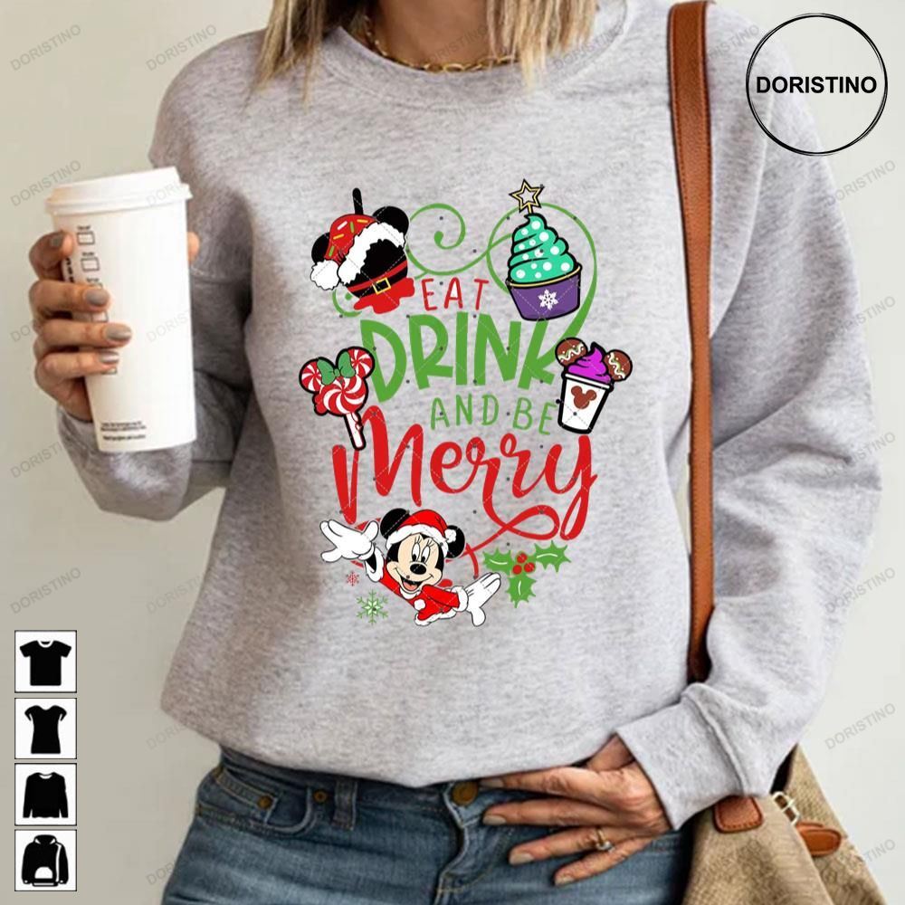 Eat Drink And Be Merry Minnie Christmas Limited Edition T-shirts