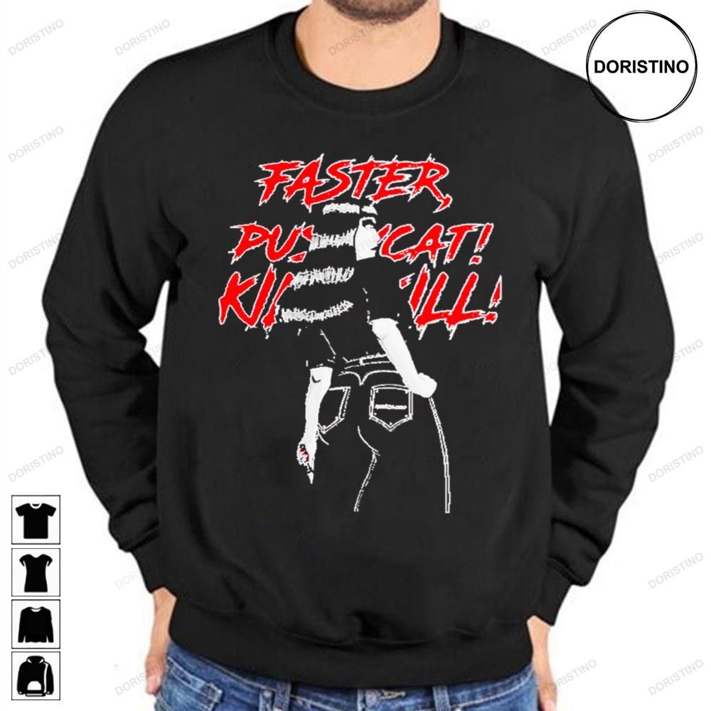Faster Pussycat Kill Kill Black And Red Art Awesome Shirts