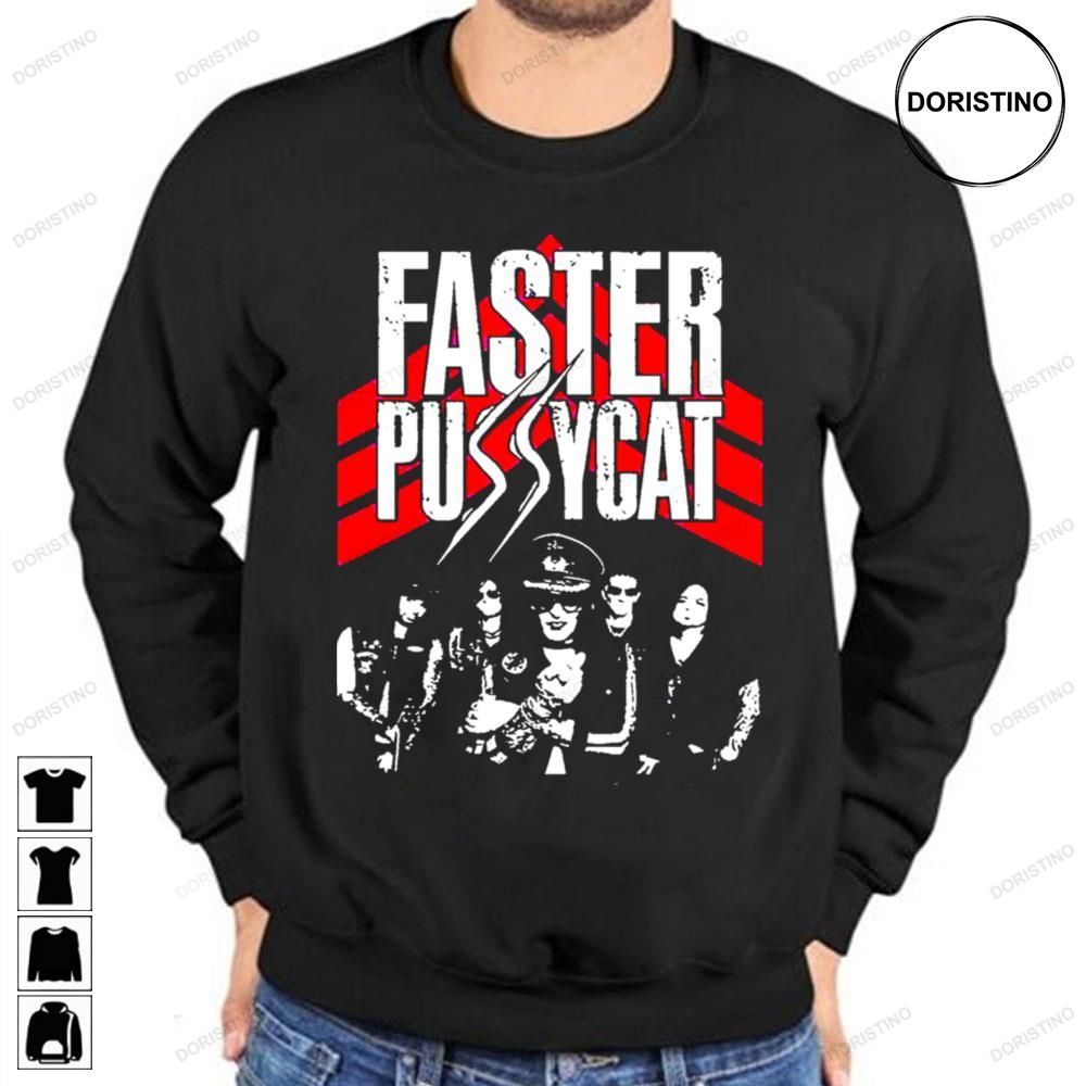 Faster Pussycat Team Band Red And White Awesome Shirts