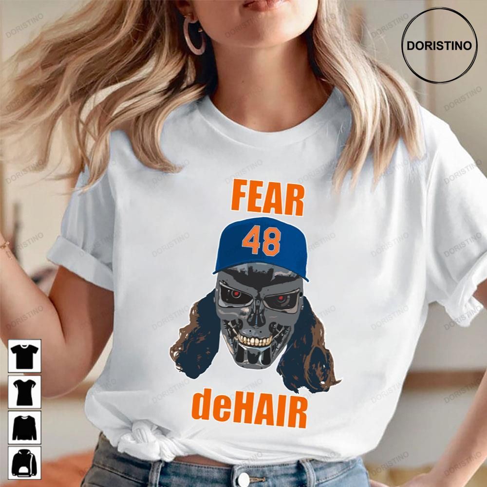 Fear Dehair Orange Lettering 48 Logo For Fans Baseball Awesome Shirts