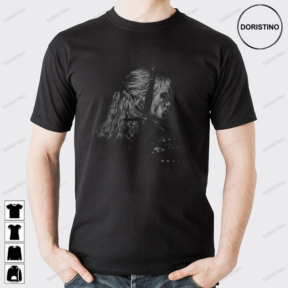 White Art Wolf The Witcher Doristino Awesome Shirts