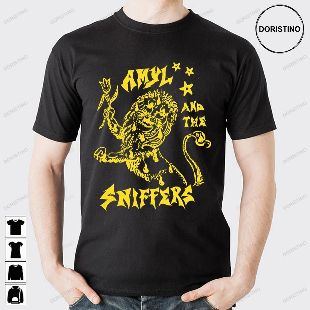 Yellow Art Lion Amyl And The Sniffers Doristino Limited Edition T-shirts
