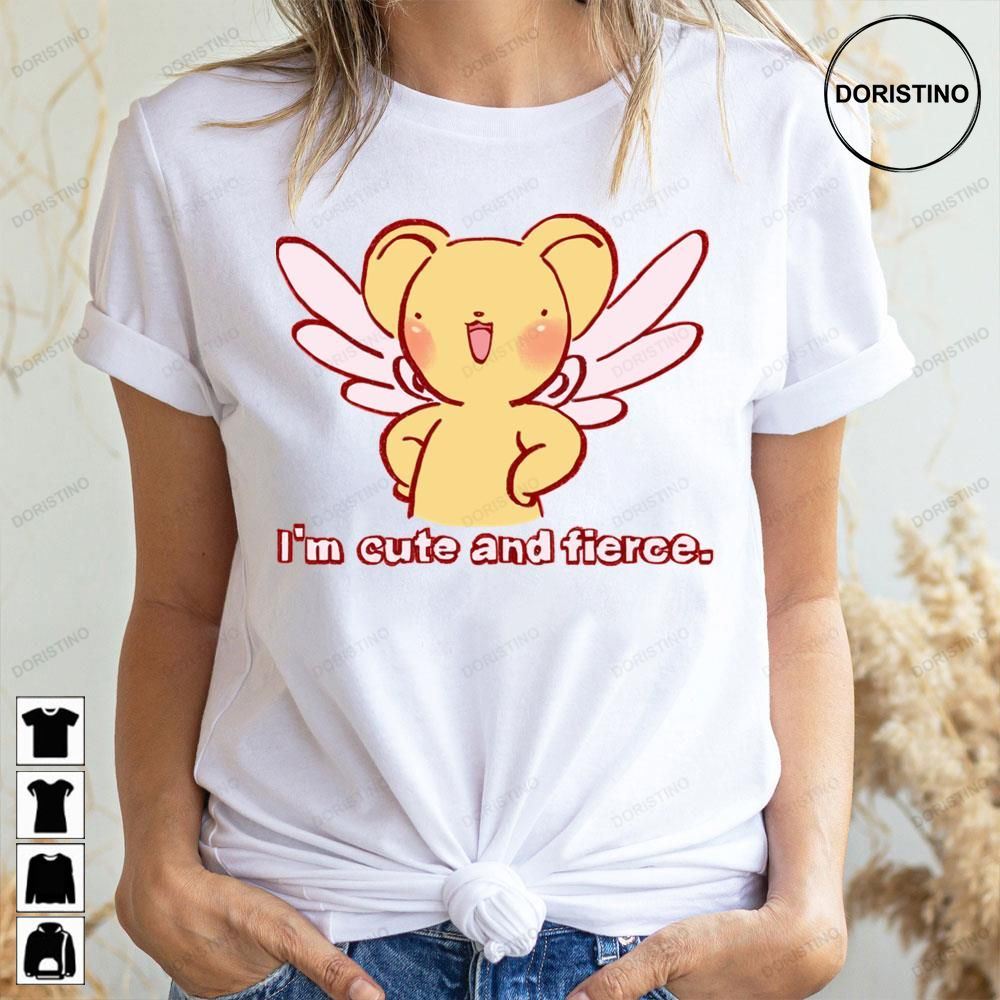 Kero Chan Saying He Is Cute And Fierce Card Captor Sakura Yellow Bear Awesome Shirts