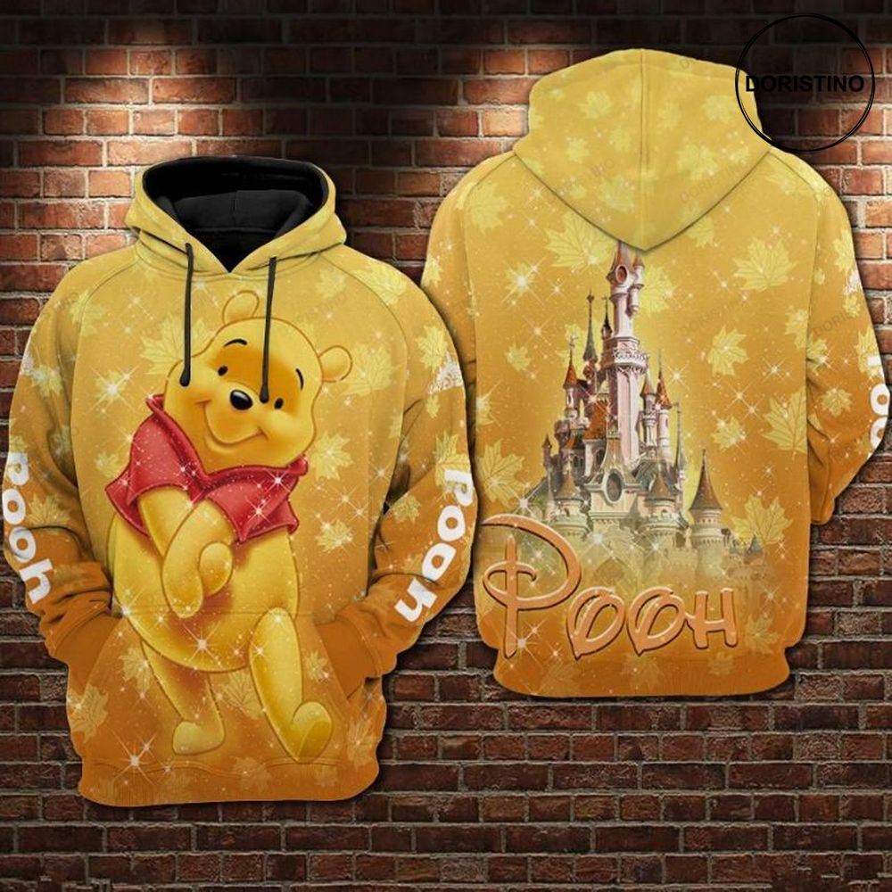 Pooh Cartoon Winnie The Pooh Land All Over Print Hoodie