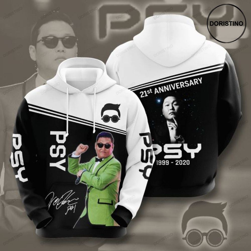 Psy Gangnam Style 21th Anniversary 1999 2020 Signature Design Gift For Fan Custom Ed All Over Print Hoodie