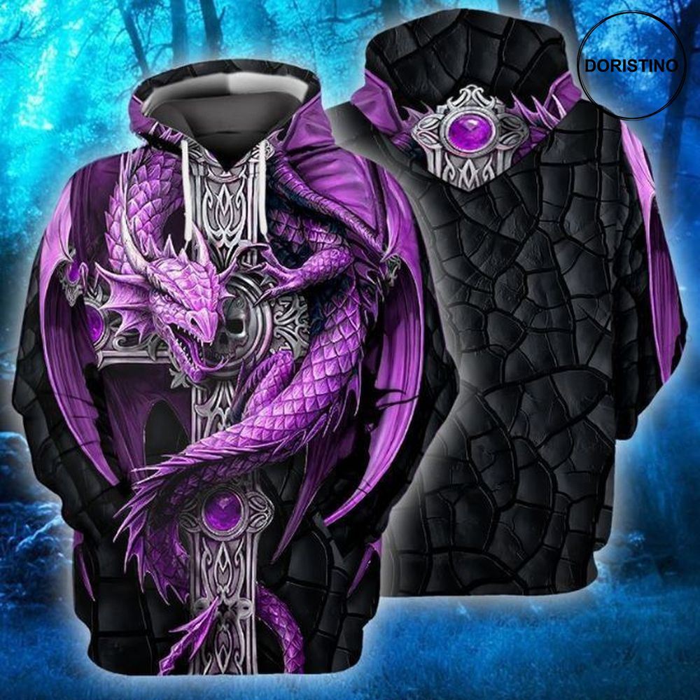 Purple Dragon Limited Edition 3d Hoodie