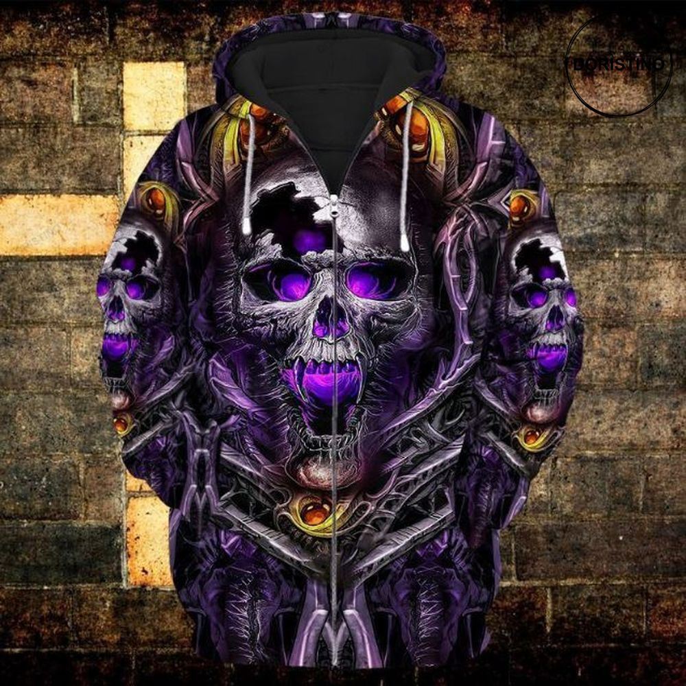 Purple Skull Limited Edition 3d Hoodie
