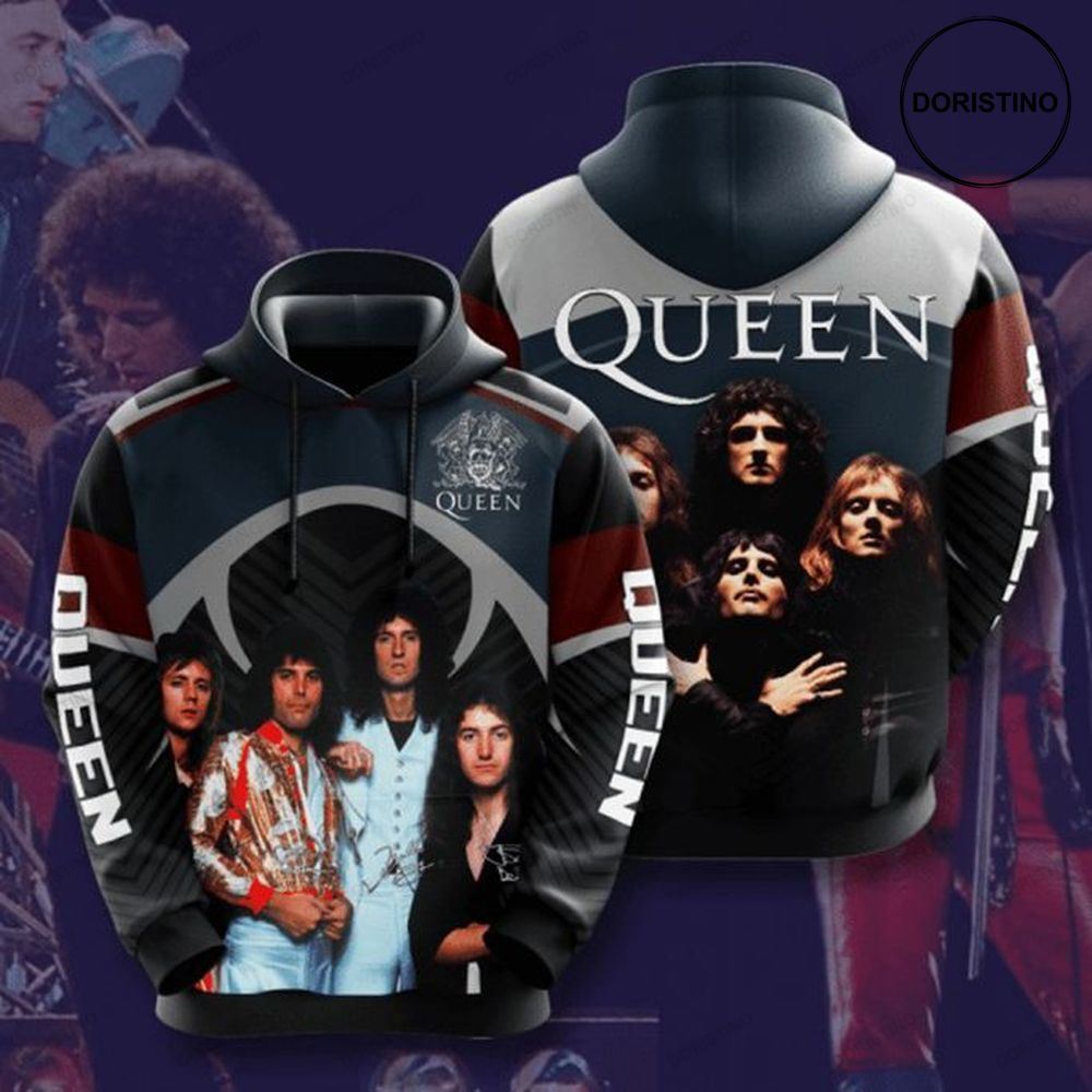 Queen Music Band Rock Design Gift For Fan Custom Ed All Over Print Hoodie