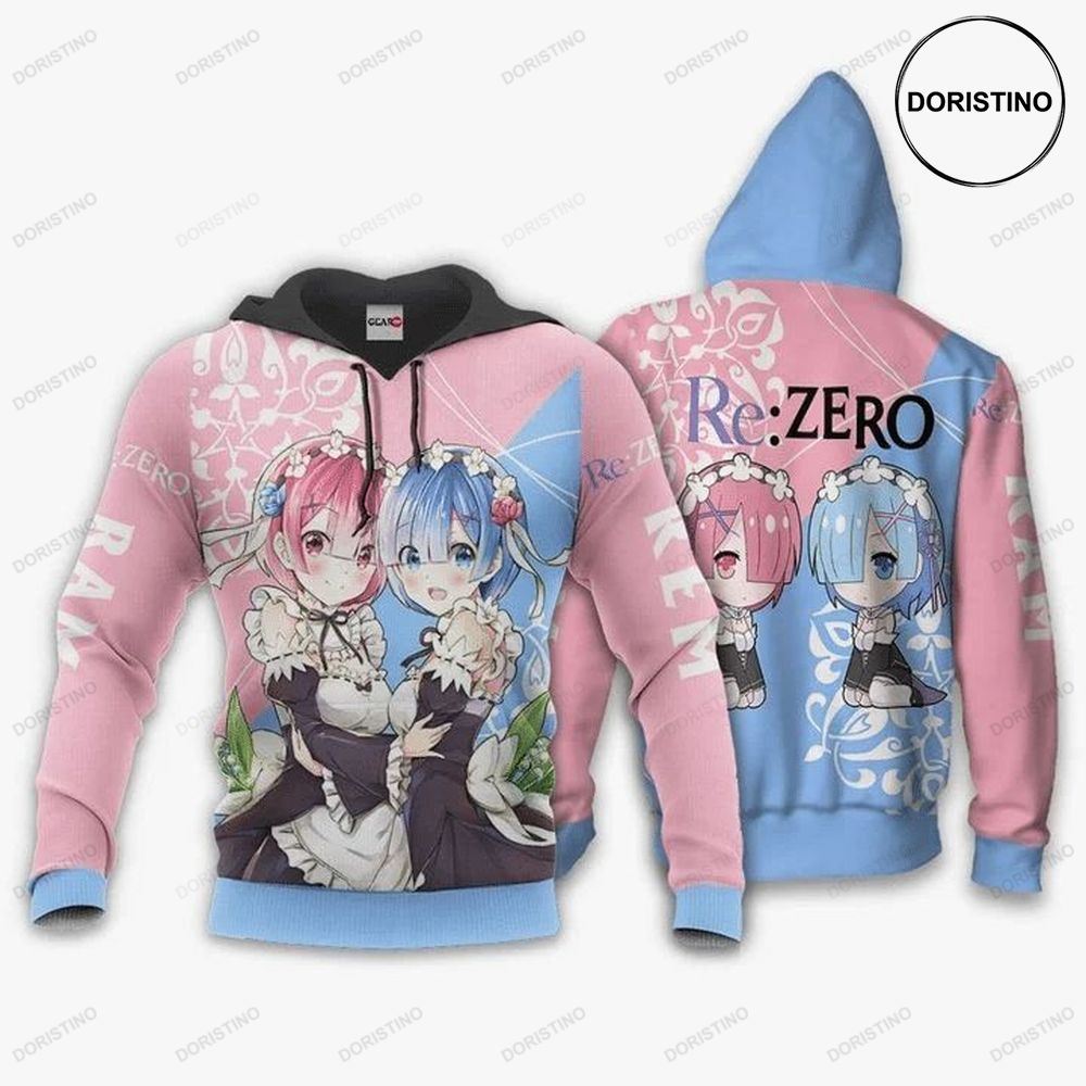 Re Zezo Rem And Ram Anime Manga Limited Edition 3d Hoodie