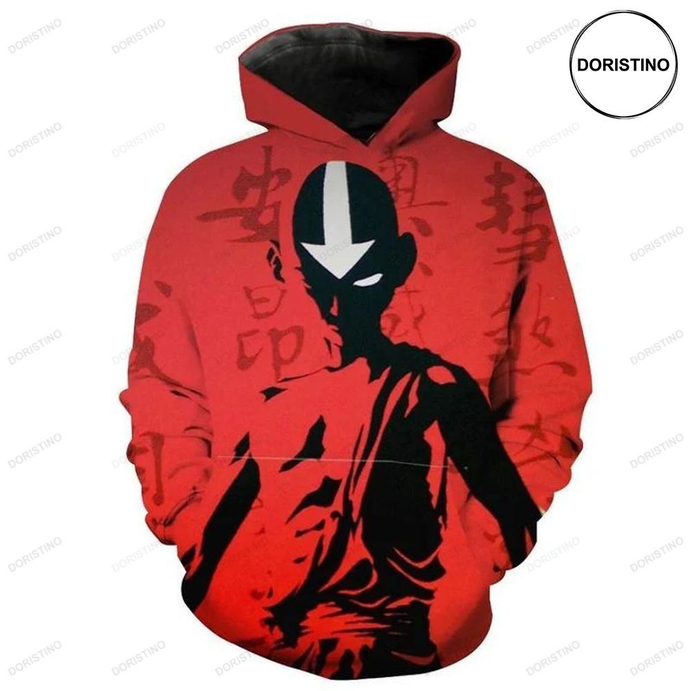 Red Avatar The Last Airbender Red Aang Awesome 3D Hoodie