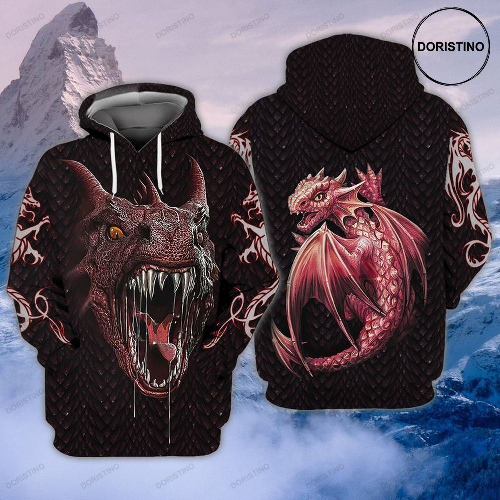 Red Dragon For Men Women Awesome 3D Hoodie