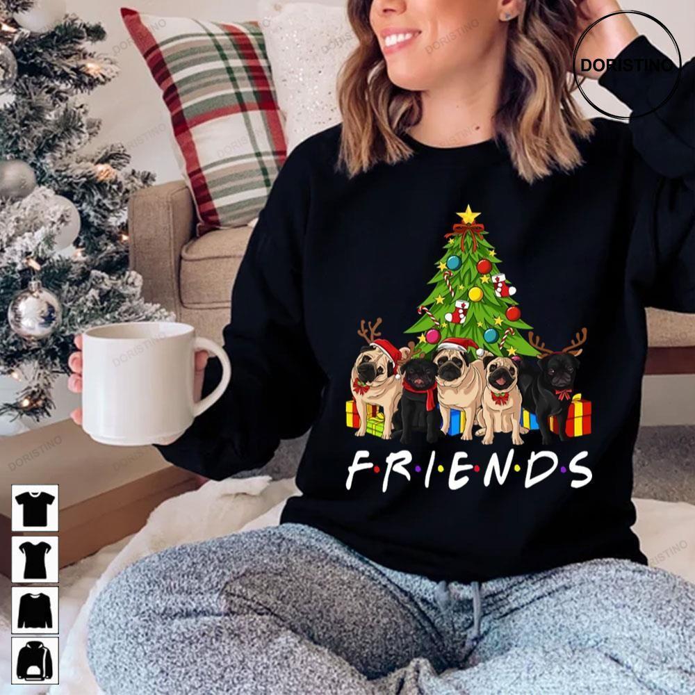 Friends Christmas Tree Pugs 2 Doristino Awesome Shirts