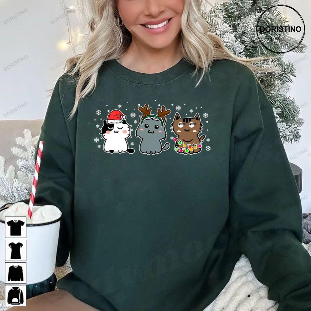 Funny Cats Christmas Under Snow 2 Doristino Limited Edition T-shirts