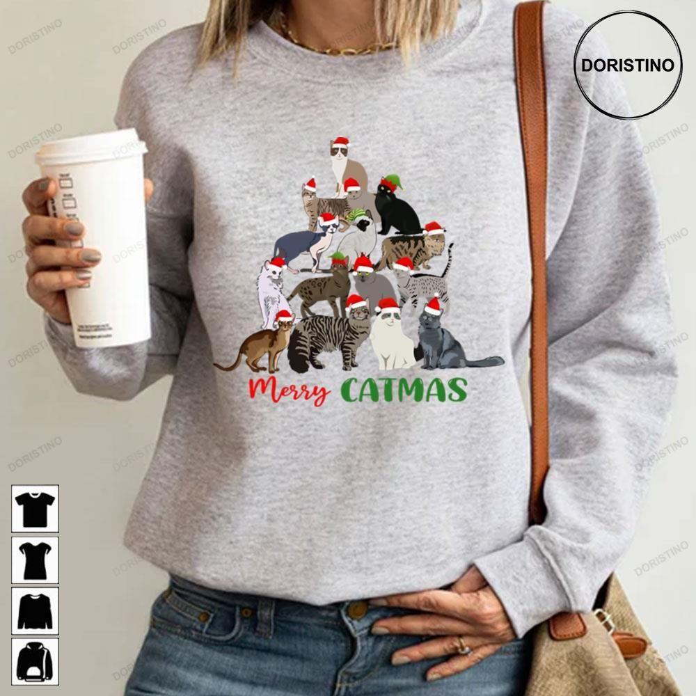 Funny Merry Catmas Christmas Cat Tree 2 Doristino Limited Edition T-shirts