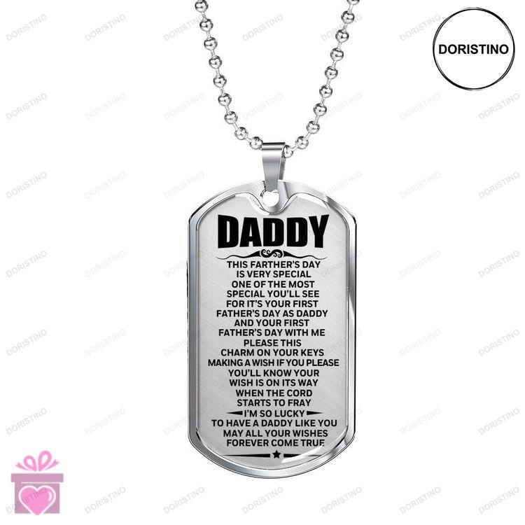 Dad Dog Tag Custom Picture Fathers Day Gift To My Dad Youre The Special Gift For Me Dog Tag Military Doristino Trending Necklace