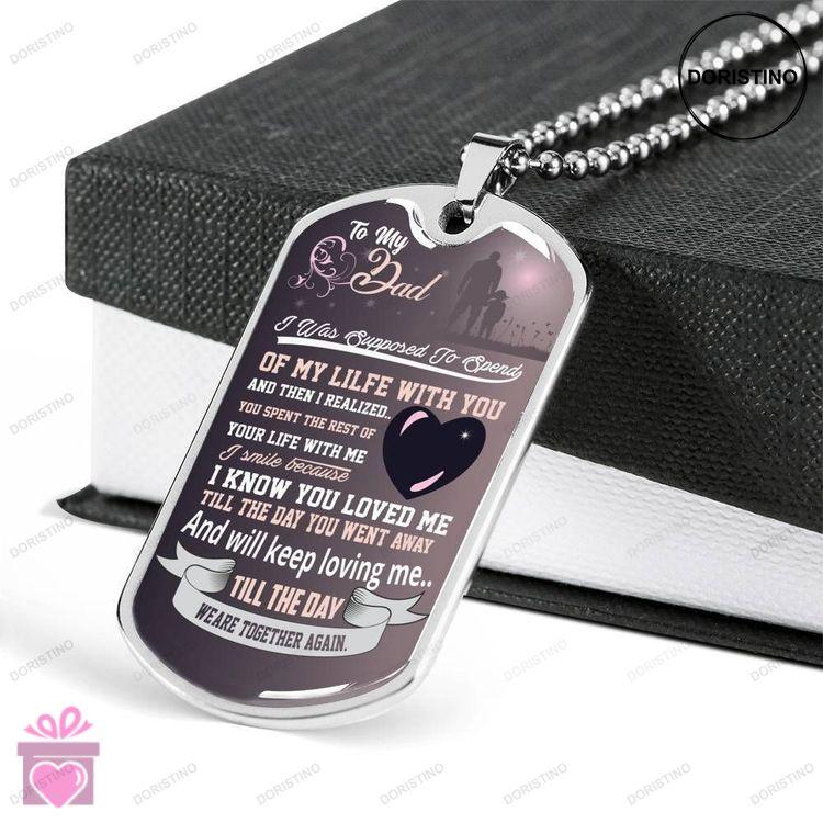 Dad Dog Tag Custom Picture Fathers Day Gift Will Keep Loving Me Dog Tag Military Chain Necklace For Doristino Awesome Necklace