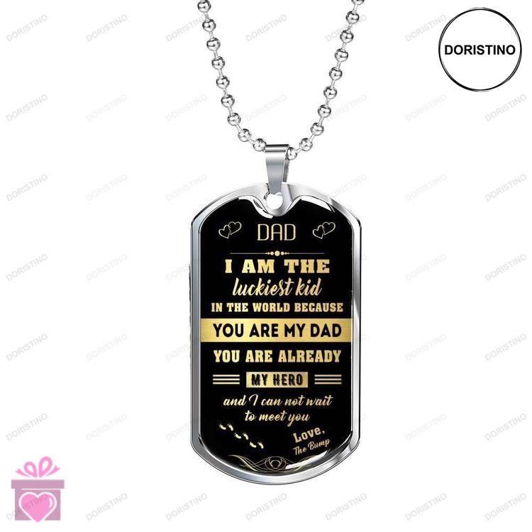 Dad Dog Tag Custom Picture Fathers Day Gift You Are Already My Hero Dog Tag Military Chain Necklace Doristino Trending Necklace