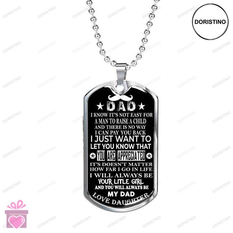 Dad Dog Tag Custom Picture Fathers Day Gift You Are Appreciated Dog Tag Military Chain Necklace For Doristino Awesome Necklace