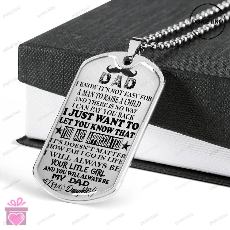 Dad Dog Tag Custom Picture Fathers Day Gift You Are Appreciated Dog Tag Military Chain Necklace Givi Doristino Trending Necklace