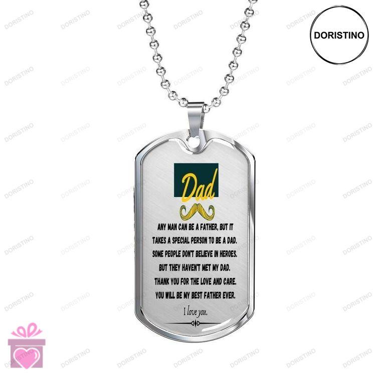 Dad Dog Tag Custom Picture Fathers Day Gift Youll Always Be My Best Father Ever Dog Tag Military Cha Doristino Awesome Necklace