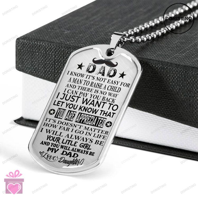 Dad Dog Tag Custom Picture Fathers Day Gift Youll Always Be My Dad Dog Tag Military Chain Necklace F Doristino Awesome Necklace