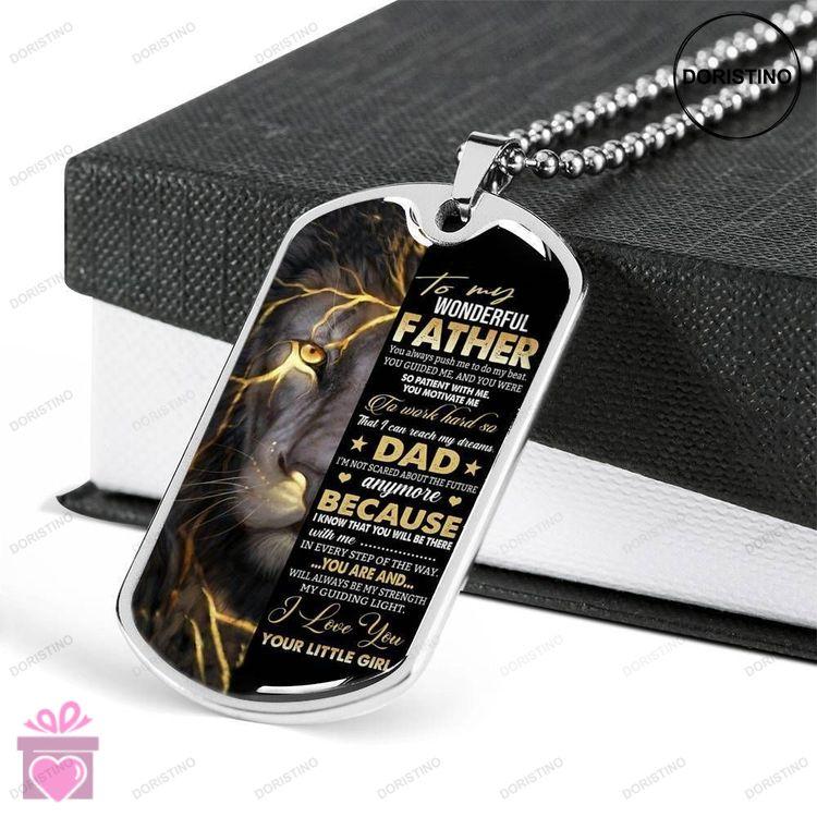 Dad Dog Tag Custom Picture Fathers Day Gift Youre And Will Always Be My Strength Dog Tag Military Ch Doristino Trending Necklace