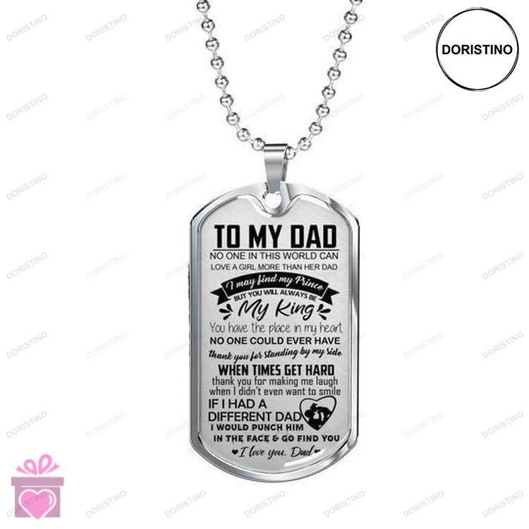 Dad Dog Tag Custom Picture Fathers Day No One In This World Dog Tag Necklace Gift For Daddy Doristino Trending Necklace