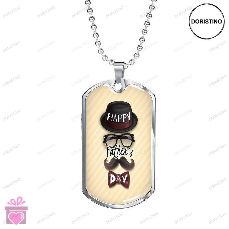 Dad Dog Tag Custom Picture Funny Gift For Dad Happy Fathers Day Dog Tag Necklace Doristino Awesome Necklace