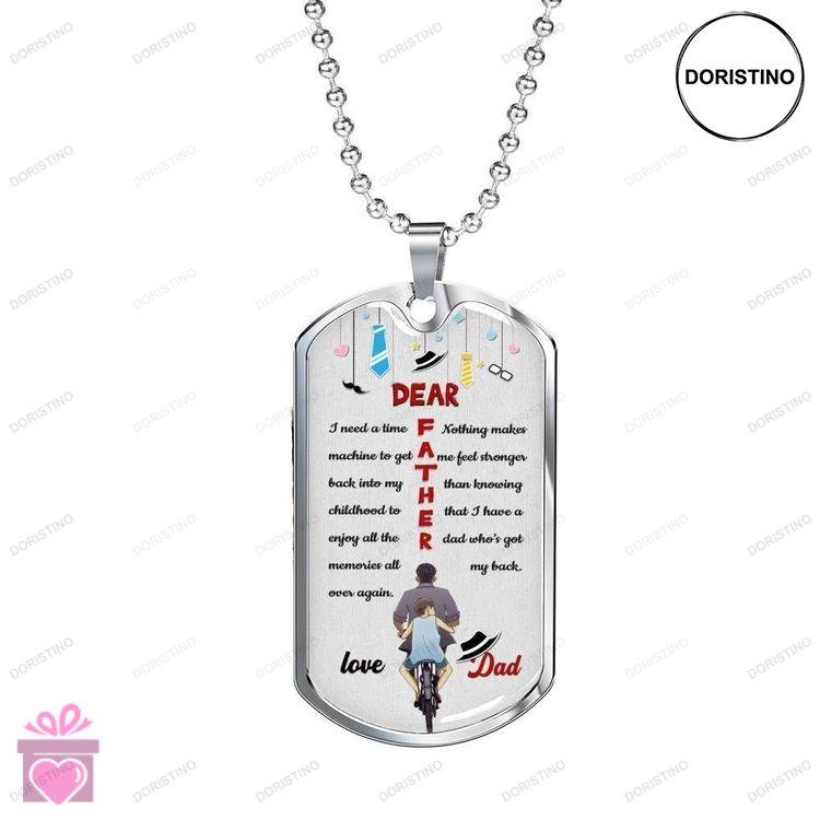 Dad Dog Tag Custom Picture Happy Fathers Day Dog Tag For Dad Dog Tag Necklace Doristino Trending Necklace