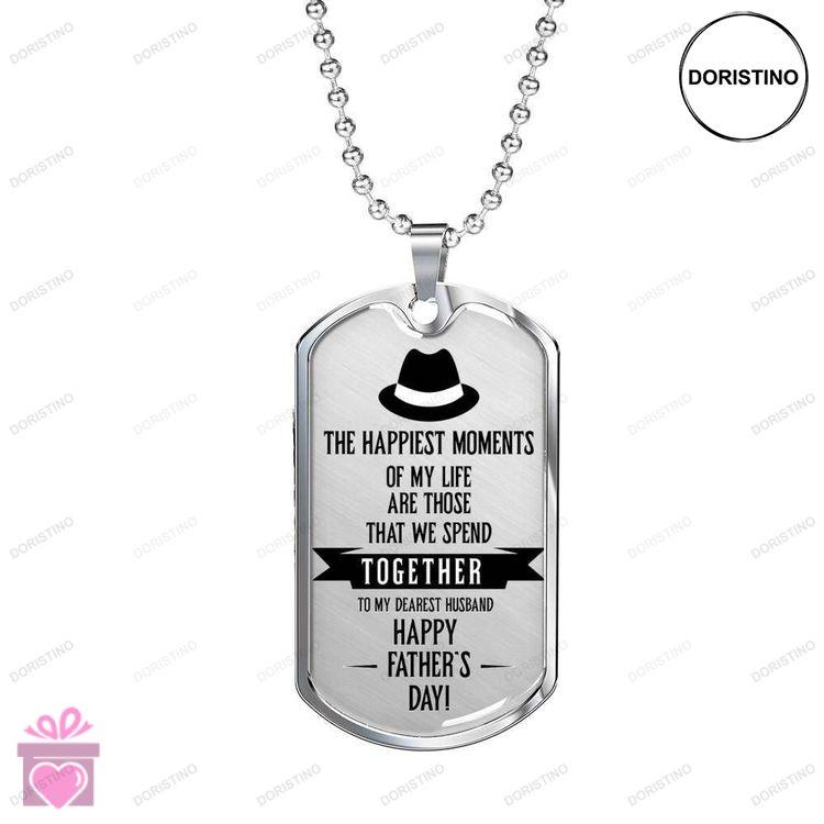 Dad Dog Tag Custom Picture Happy Fathers Day Dog Tag Necklace Gift For Dad Dog Tag-1 Doristino Limited Edition Necklace
