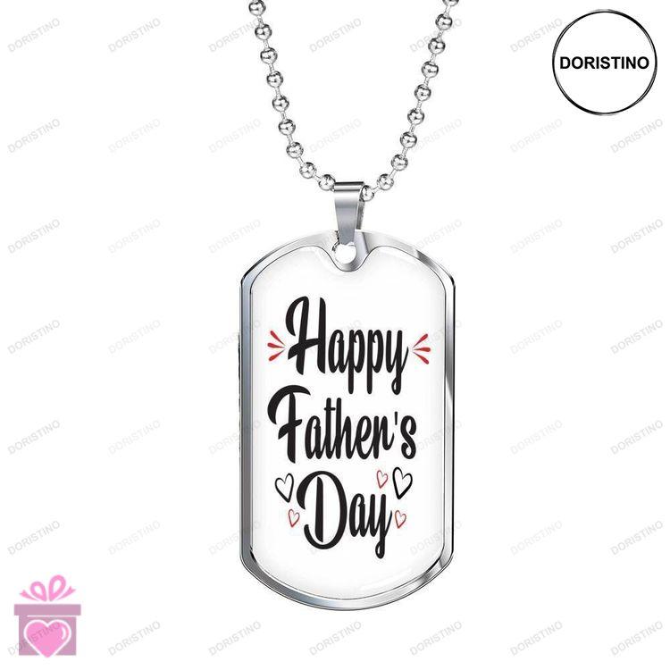 Dad Dog Tag Custom Picture Happy Fathers Day Dog Tag Necklace Gift For Dad Dog Tag-3 Doristino Limited Edition Necklace