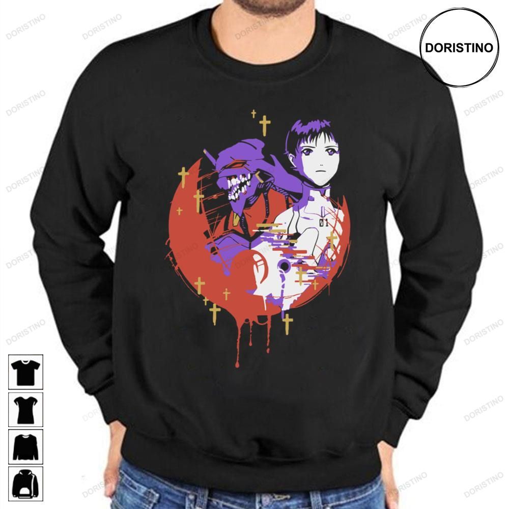 Retro Neon Genesis Evangelion Awesome Shirts