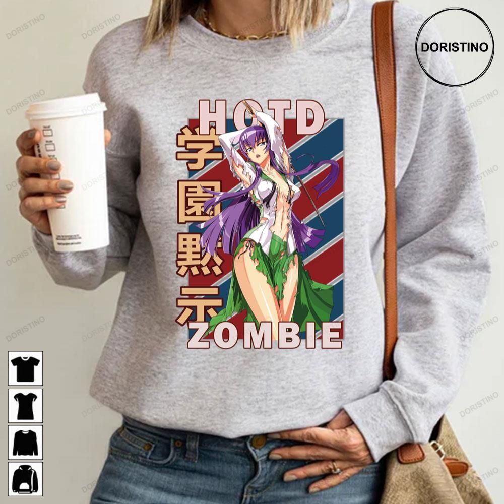 Retro Saeko Busujima Highschool Of The Dead Hotd Limited Edition T-shirts
