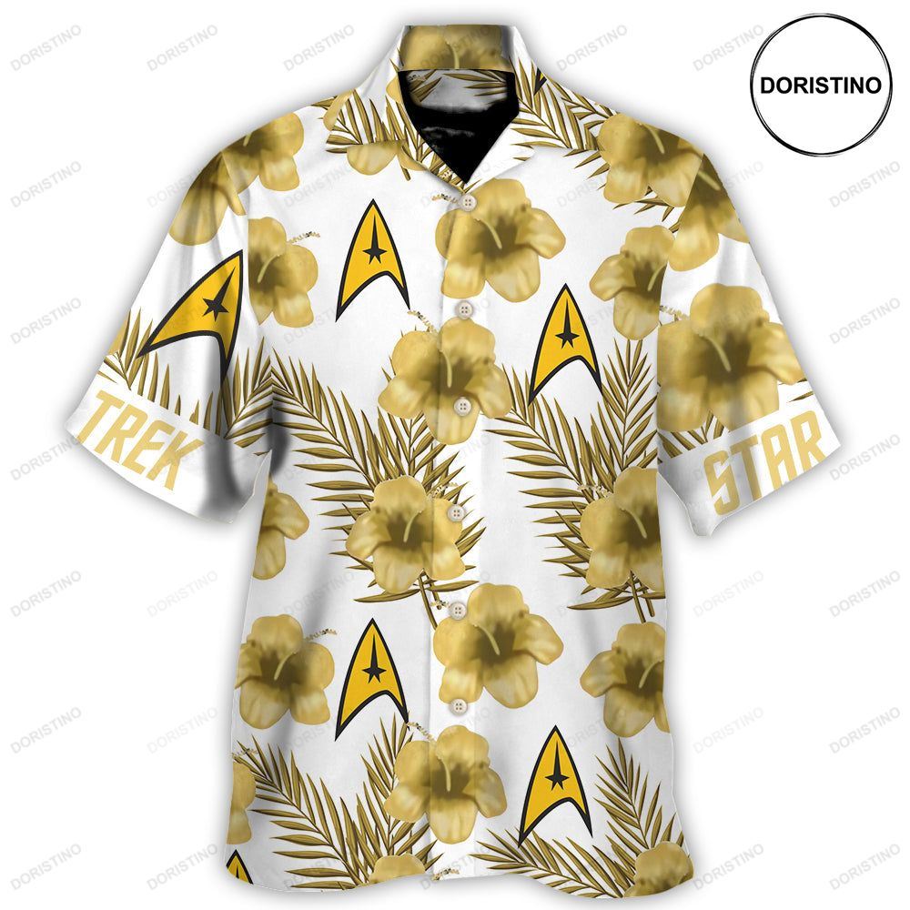 Hibiscus Floral Star Trek Starships For Men Women Limited Edition Hawaiian Shirt