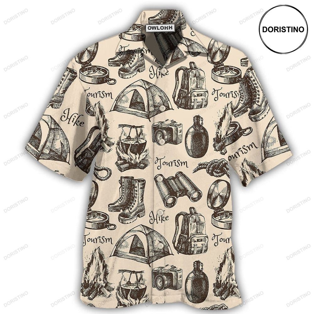 Hiking Gear Vintage Tourism Awesome Hawaiian Shirt