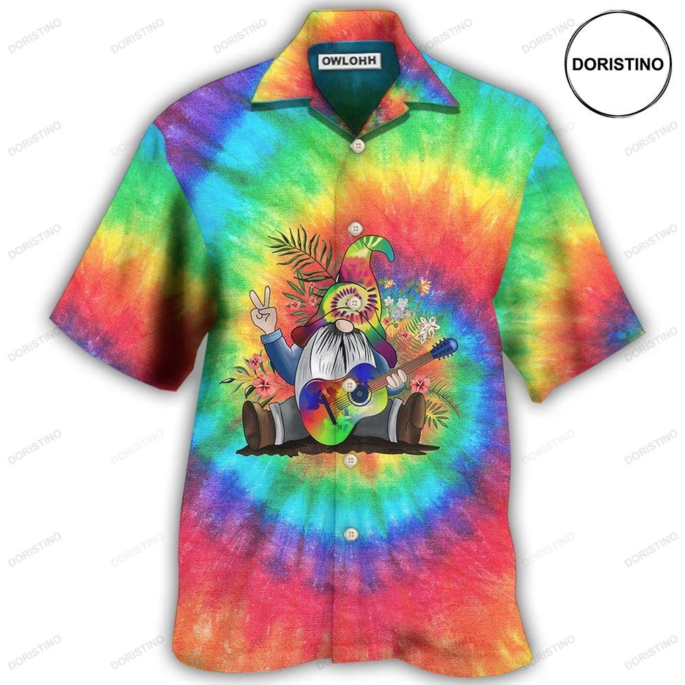 Hippie Believe In The Power Of Music Hippie Gnome Hawaiian Shirt