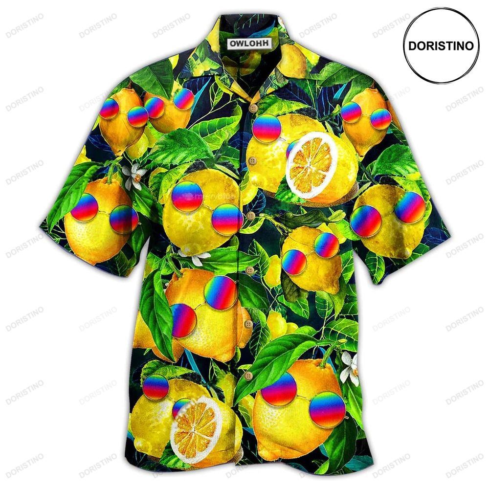 Hippie Funny Lemon Peace Hawaiian Shirt