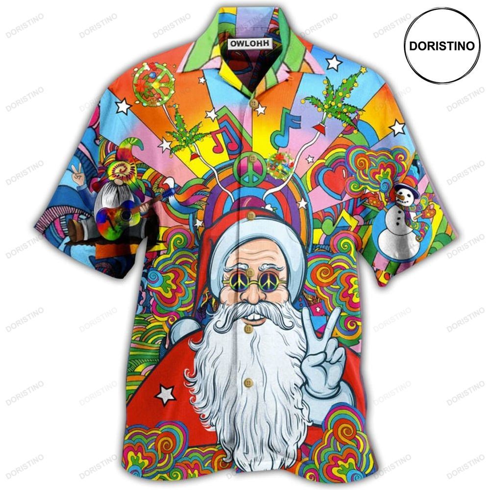 Hippie Funny Santa Claus Limited Edition Hawaiian Shirt