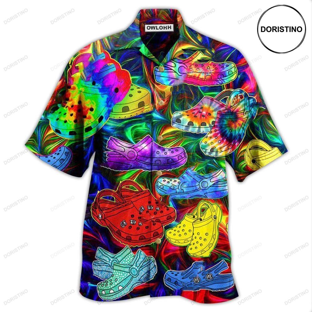 Hippie If You Ain't Crocin You Ain't Rockin Awesome Hawaiian Shirt