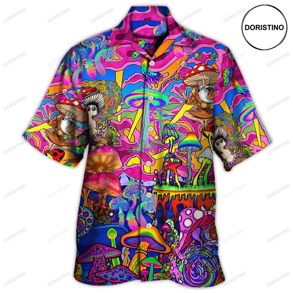 Hippie Magic Trippy Mushroom Awesome Hawaiian Shirt